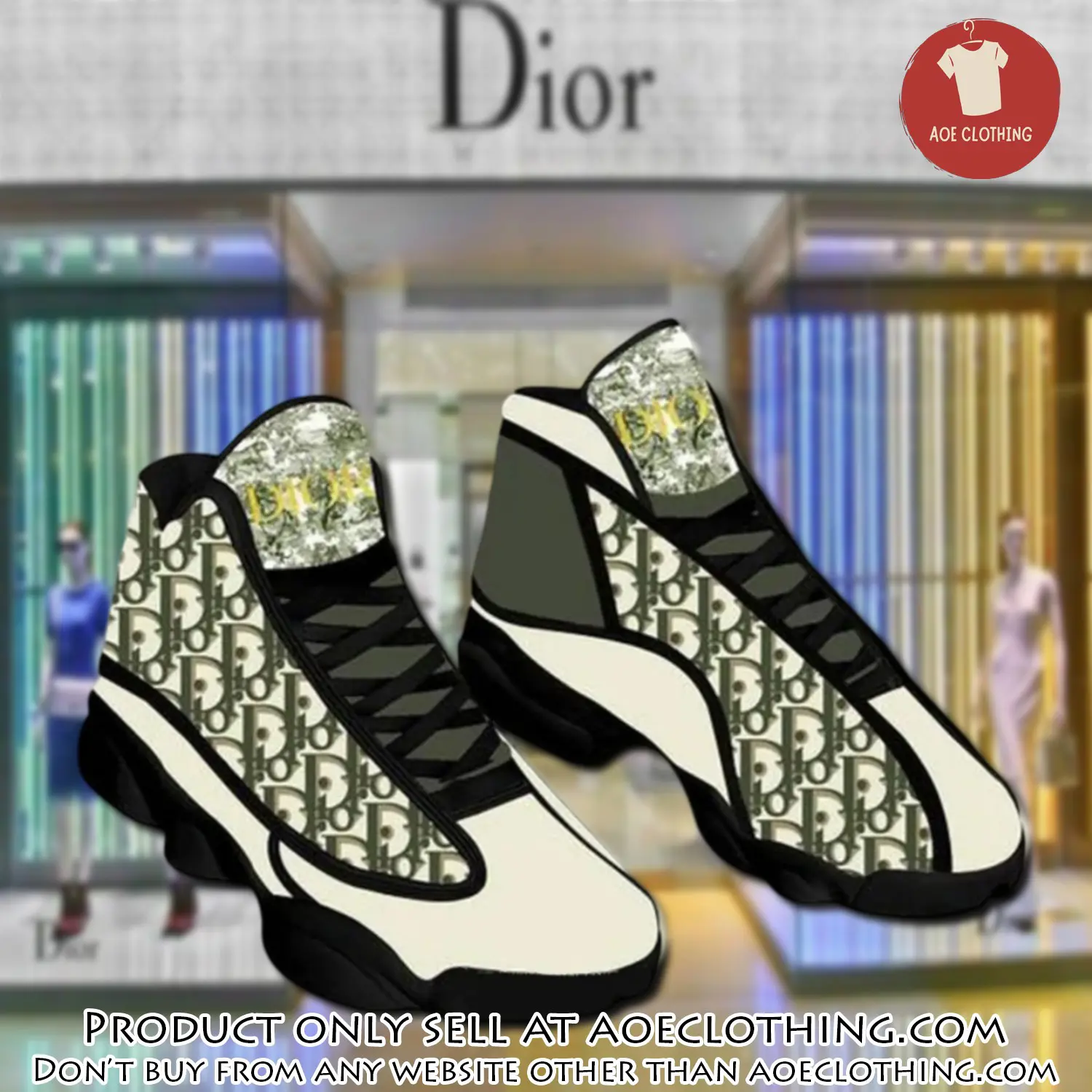 Dior luxury moss green air jordan 13 shoes hot  dior sneakers gifts for men women aoe0523358